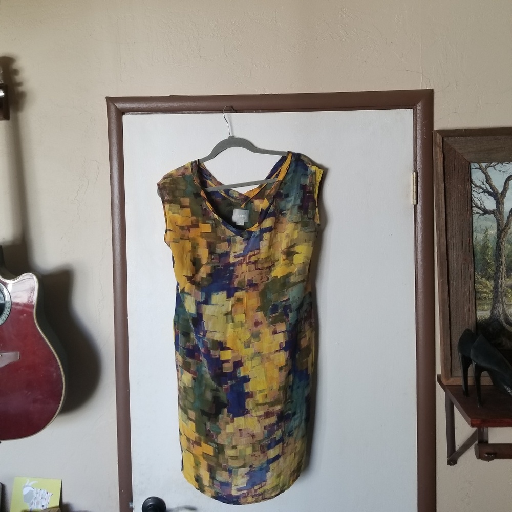Anthropologie Maeve Silk Watercolor Dress